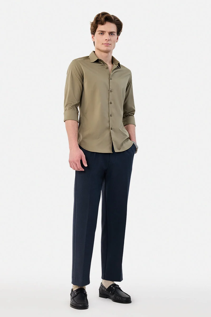 Snitch Navy Baggy Stretch Trousers for Men | Best Price UAE